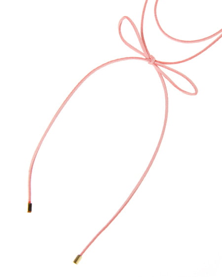 INGNI（イング） スウェード2連リボンチョーカー ﾋﾟﾝｸ