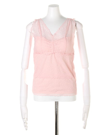 INGNI（イング） レースタンク ﾋﾟﾝｸ/A