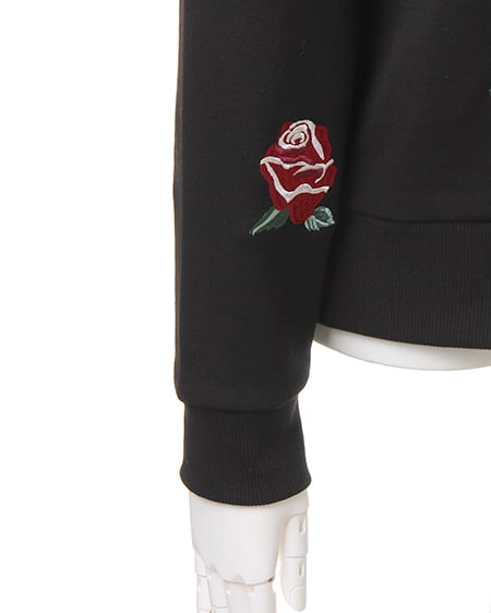 INGNI（イング） 花柄刺繍裏毛／TOPS／A ｸﾛ