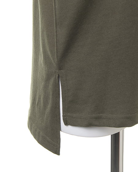 INGNI（イング） サイドスリットVネック Tシャツ長袖 ｶｰｷ