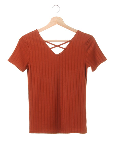 ワイドリブVネック半袖／TOPS｜INGNI(イング) 公式通販｜INGNI STORE