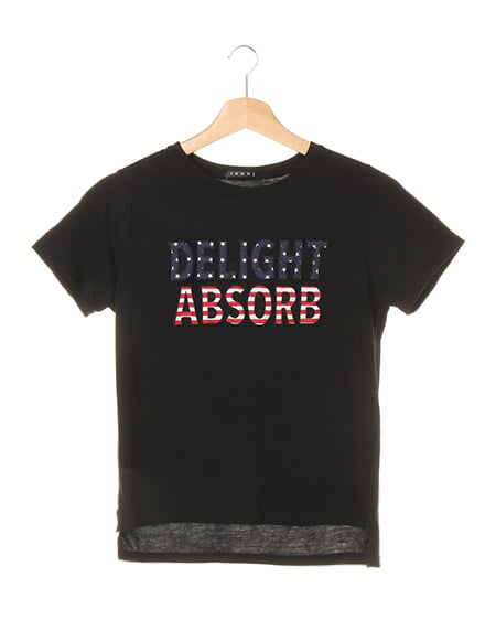 INGNI(イング) 柄ロゴ／TシャツA ｸﾛ/ｱﾒﾘｶ