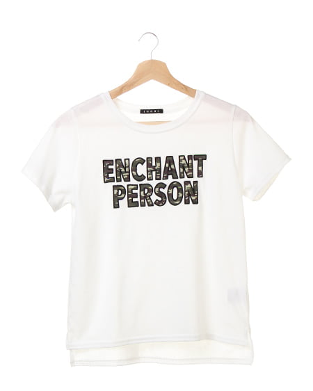 INGNI(イング) 柄ロゴ／TシャツA ｵﾌﾎﾜｲﾄ/ﾒｲｻｲ