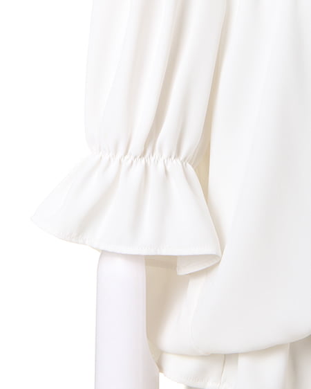 INGNI（イング） キャンディー袖オフショル5分袖TOPS ｵﾌﾎﾜｲﾄ