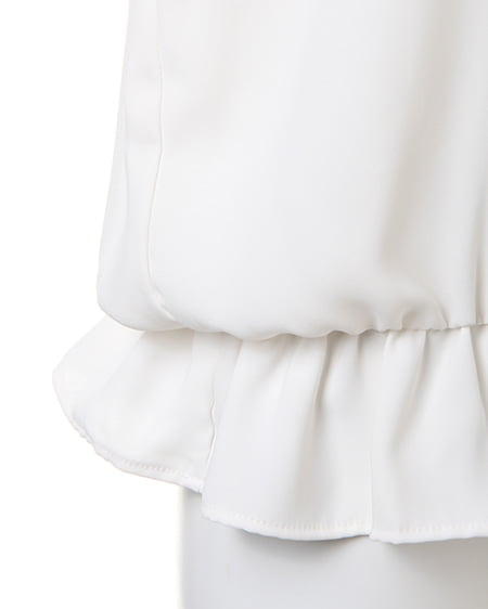 INGNI（イング） キャンディー袖オフショル5分袖TOPS ｵﾌﾎﾜｲﾄ