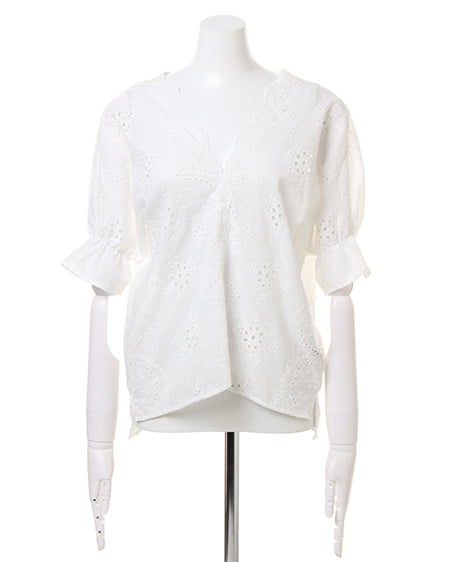 パンチングレースキャンディー袖／TOPS｜INGNI(イング) 公式通販