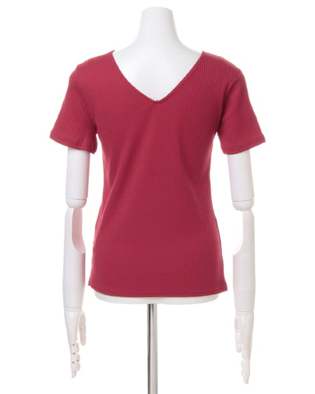 INGNI（イング） 2WAY クロスリブトップス半袖 ｱｶ