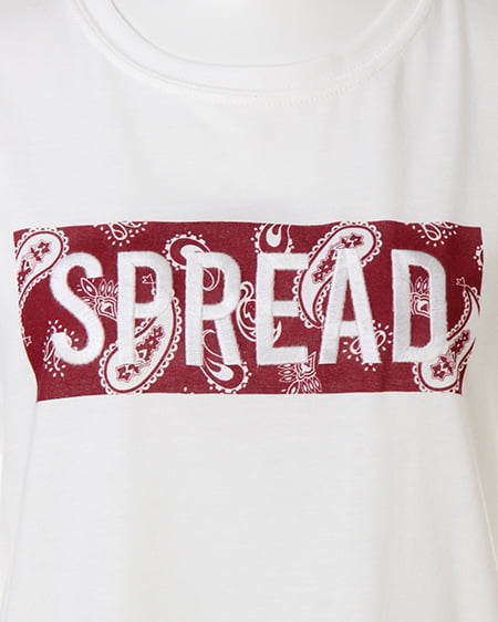 INGNI（イング） 柄BOXロゴTシャツ ｱｶﾊﾞﾝﾀﾞﾅ