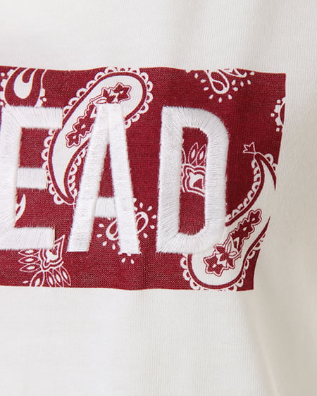 INGNI（イング） 柄BOXロゴTシャツ ｱｶﾊﾞﾝﾀﾞﾅ