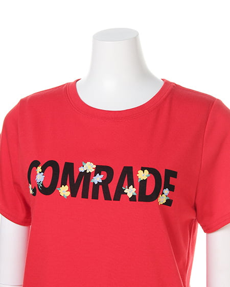 INGNI（イング） ロゴ花プリント／Tシャツ ｱｶ