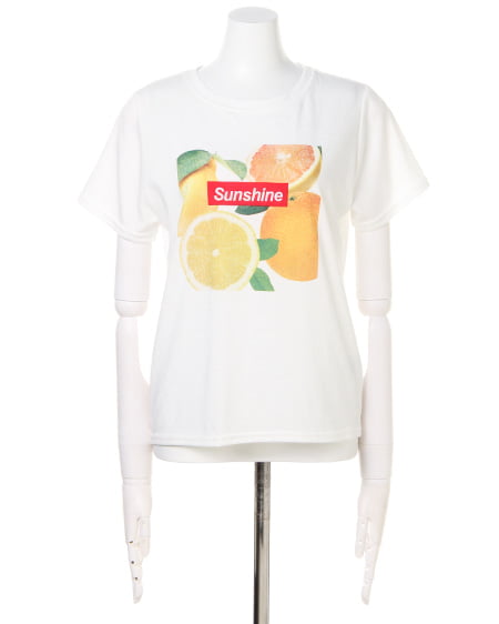 INGNI（イング） BOXロゴ転写プリント／Tシャツ ｵﾌﾎﾜｲﾄ/B