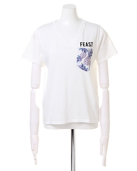 INGNI（イング） 柄ポケット／Tシャツ ｵﾌﾎﾜｲﾄ/B