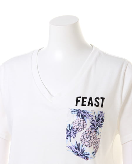 INGNI（イング） 柄ポケット／Tシャツ ｵﾌﾎﾜｲﾄ/B