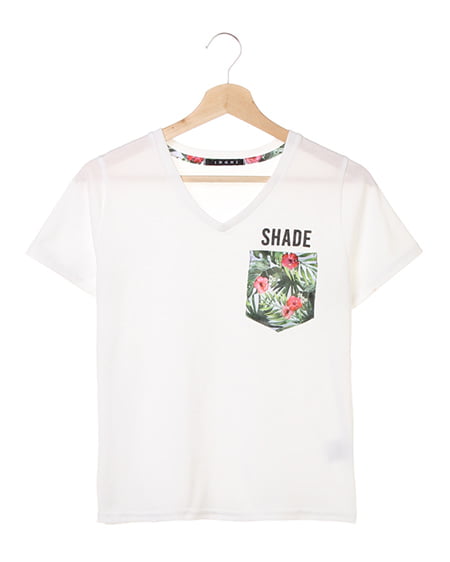 INGNI(イング) 柄ポケット／Tシャツ オフホワイト/A