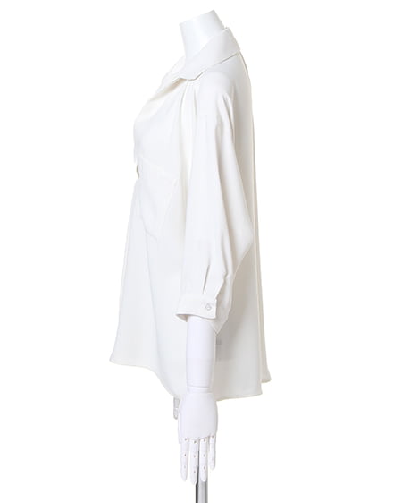 INGNI（イング） 両ポケ付トロミスキッパー7分袖／シャツ ｵﾌﾎﾜｲﾄ