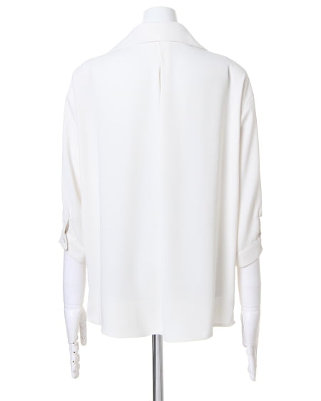 INGNI（イング） 両ポケ付トロミスキッパー7分袖／シャツ ｵﾌﾎﾜｲﾄ