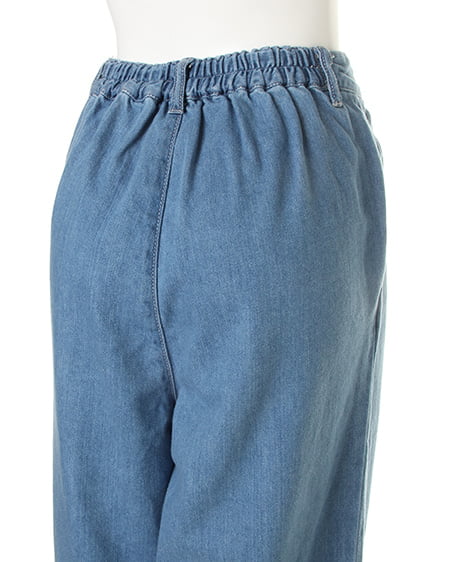 INGNI（イング） タック入りデニムワイド／パンツ ﾃﾞﾆﾑ/ﾗｲﾄﾌﾞﾙｰ