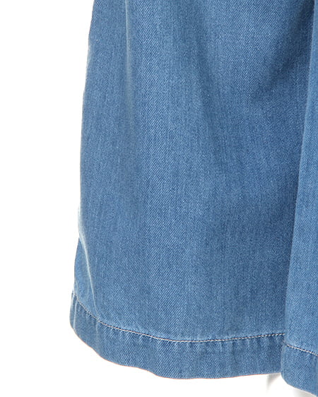 INGNI（イング） タック入りデニムワイド／パンツ ﾃﾞﾆﾑ/ﾗｲﾄﾌﾞﾙｰ