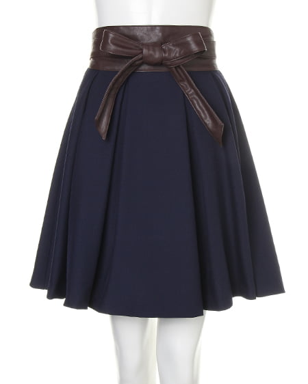 INGNI(イング) サッシュベルト付タックフレアスカート ｺﾝ