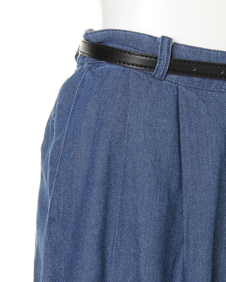 イッセイミヤケ パンツ 総柄 ワイドパンツ ベルト付き