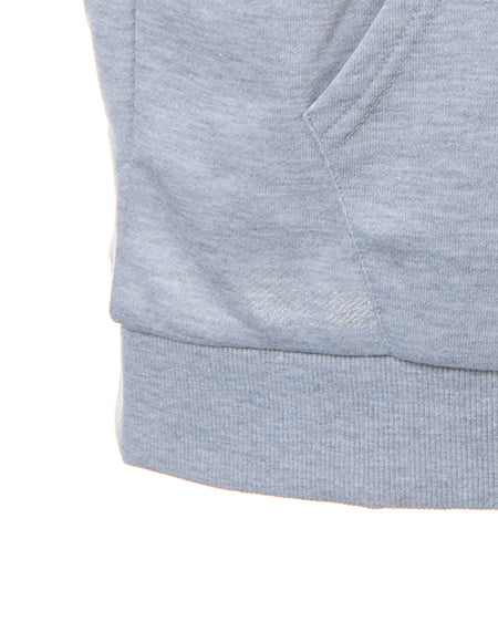 INGNI(イング) フードロゴZIP/パーカー 7分袖 グレー