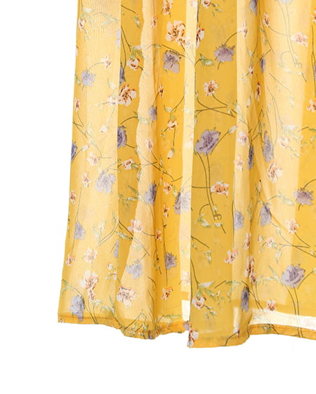 INGNI（イング） 花柄シフォン半袖ガウン ﾏｽﾀｰﾄﾞ