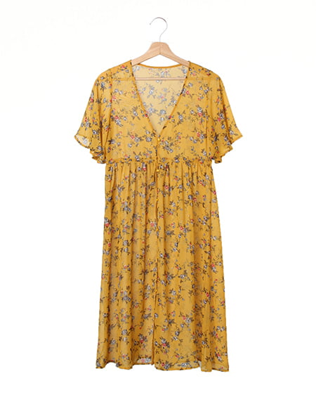 花柄シフォンガウン／B