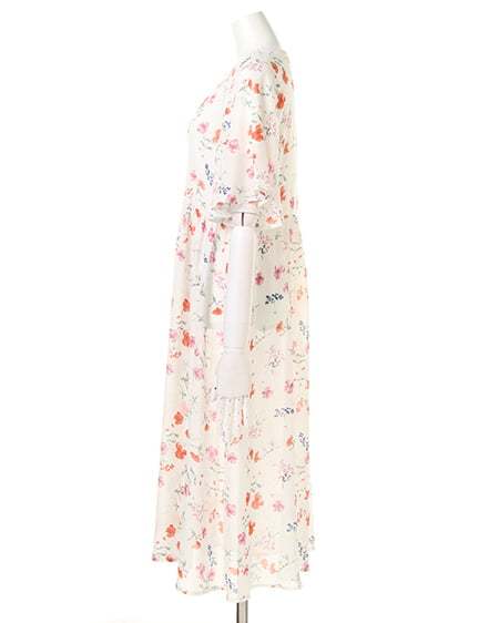 INGNI（イング） 花柄ガウン＋Tシャツ／SET ｵﾌﾎﾜｲﾄ