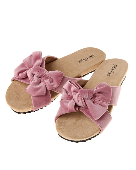 INGNI（イング） ベロアリボンサンダル ﾋﾟﾝｸ