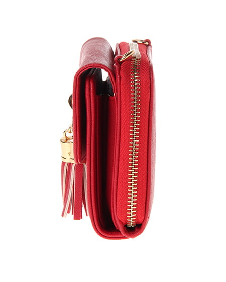 INGNI(イング) タッセル付き財布ショルダー ボルドー