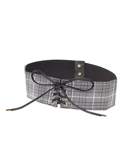 INGNI（イング） ラバー付きレースアップベルト ｸﾞﾚﾝﾁｪｯｸ