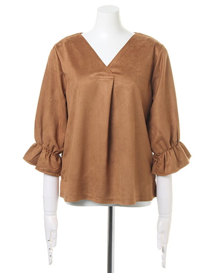 INGNI(イング) カットスエードキャンディー袖/TOPS キャメル