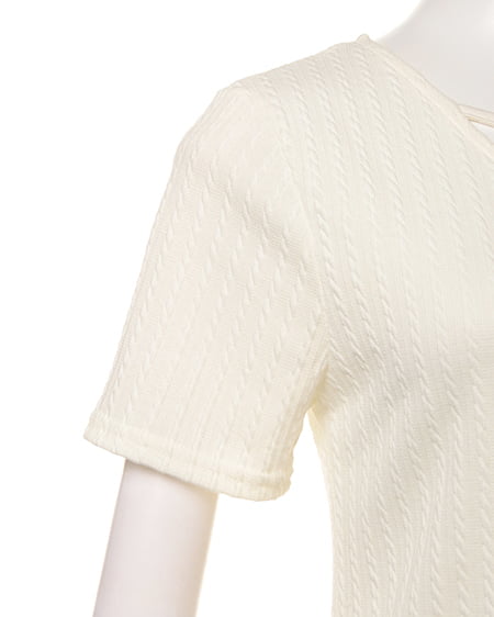 INGNI（イング） ケーブルフロントクロス／TOPS ｵﾌﾎﾜｲﾄ