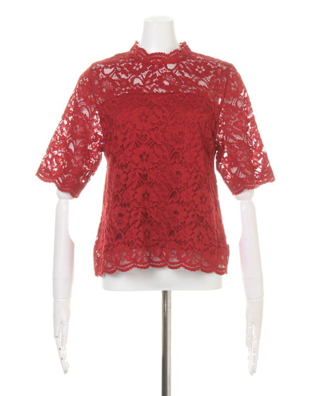 INGNI(イング) レースハイネックTOPS ボルドー