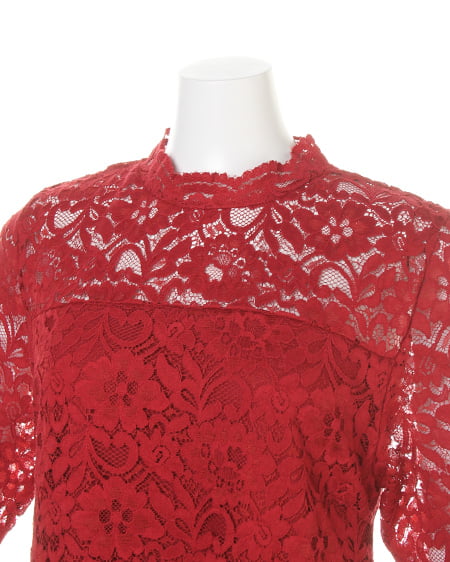 INGNI(イング) レースハイネックTOPS ボルドー