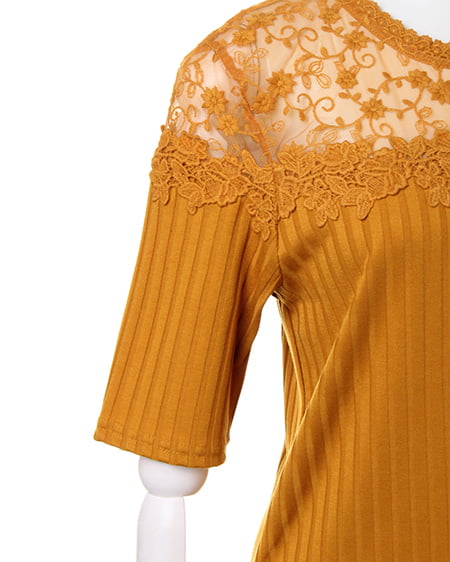 INGNI（イング） ヨークシアーサカリバTOPS 5分袖 ﾏｽﾀｰﾄﾞ