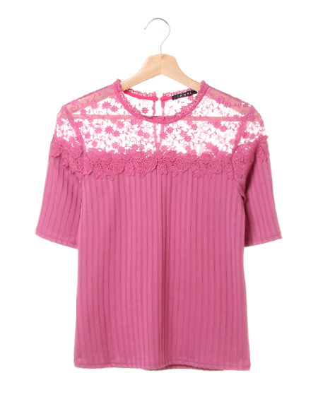 INGNI(イング) ヨークシアーサカリバTOPS 5分袖 ローズピンク