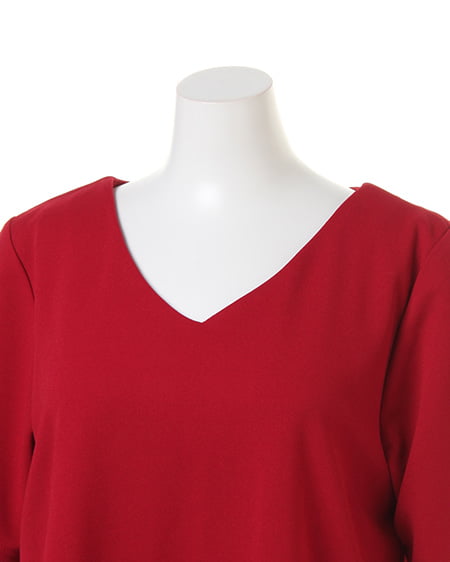 INGNI(イング) 裾レイヤーVネック/TOPS ボルドー