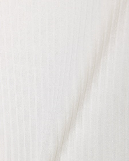 INGNI（イング） カバーリングリブ 装飾付ハイネック5分袖／TOPS ｵﾌﾎﾜｲﾄ