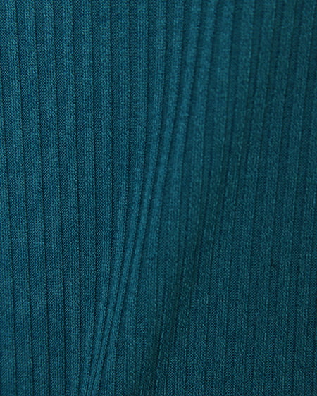 INGNI（イング） カバーリングリブ 装飾付ハイネック5分袖／TOPS ﾀｰｺｲｽﾞｸﾞﾘｰﾝ