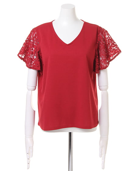 INGNI（イング） 袖レースフレアー／TOPS ﾎﾞﾙﾄﾞｰ