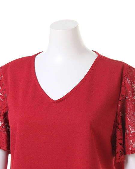 INGNI（イング） 袖レースフレアー／TOPS ﾎﾞﾙﾄﾞｰ