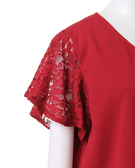 INGNI（イング） 袖レースフレアー／TOPS ﾎﾞﾙﾄﾞｰ