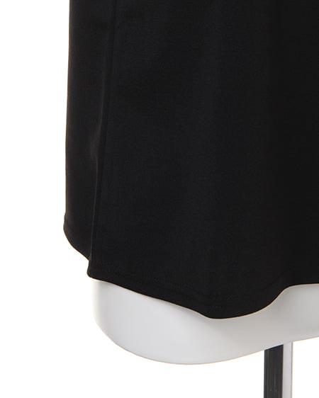 INGNI（イング） 梨地ポンチ袖レースフレアー／TOPS ｸﾛ