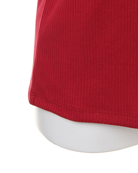 INGNI（イング） リブ胸刺しゅう5分袖／TOPS ﾎﾞﾙﾄﾞｰ