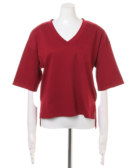 INGNI（イング） ポケット付5分袖Tシャツ ﾎﾞﾙﾄﾞｰ