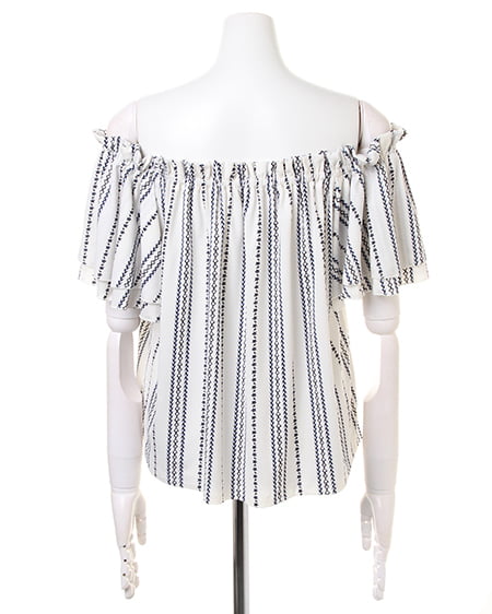 INGNI(イング) エスパンディーエスニック柄オフショル/TOPS オフホワイト/コン