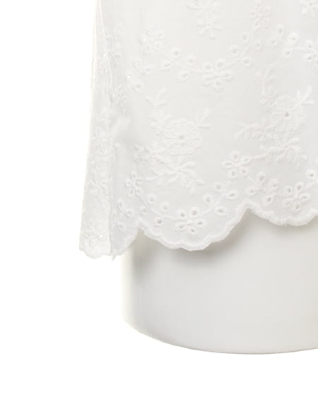 INGNI(イング) 綿レース肩開きオフショル/TOPS オフホワイト