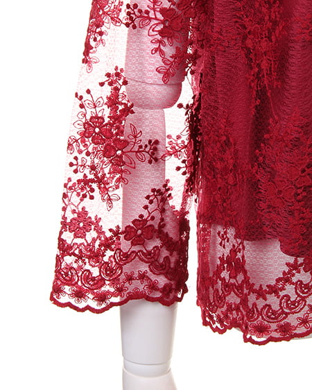 INGNI（イング） チュール刺繍ハイネックTOPS 8分袖 ﾎﾞﾙﾄﾞｰ