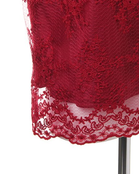 INGNI（イング） チュール刺繍ハイネックTOPS 8分袖 ﾎﾞﾙﾄﾞｰ